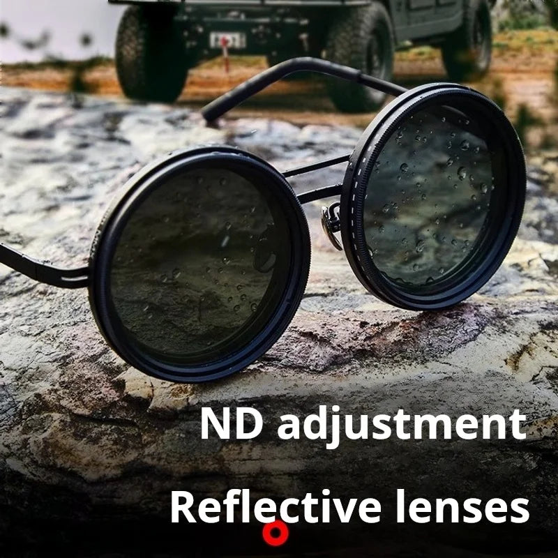 New handmade Camera ND9 adjustable dimming sunglasses fishing filter glasses UV resistant high-definition polarized sunglasses