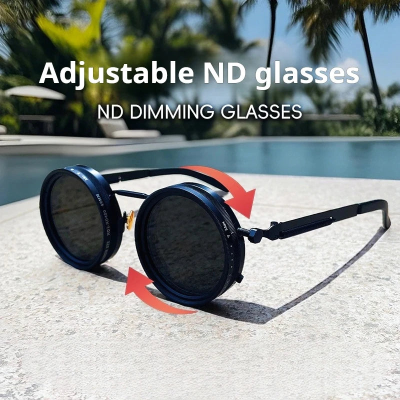 New handmade Camera ND9 adjustable dimming sunglasses fishing filter glasses UV resistant high-definition polarized sunglasses